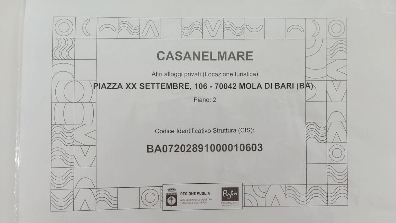Appartement Casanelmare à Mola di Bari Extérieur photo